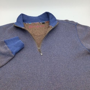 Robert Graham Mens Long Sleeve 1/4‎ Zip Pullover Sweater Size Medium